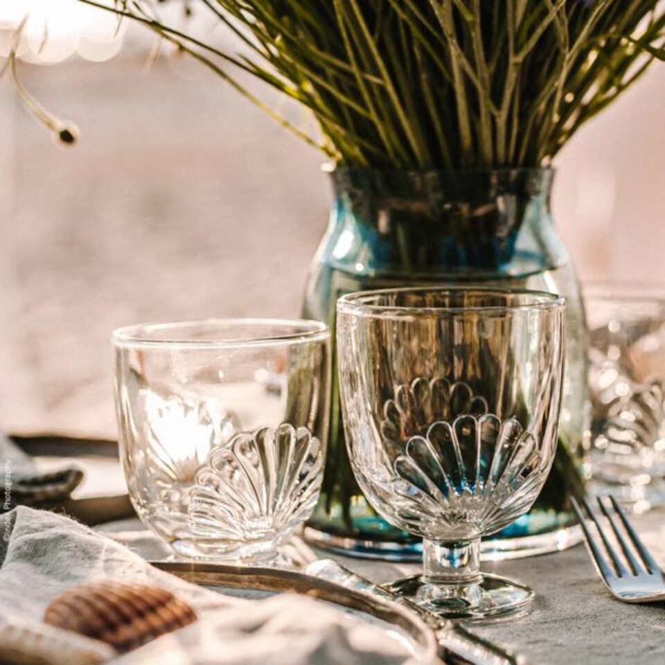 image 1 of Low Ball Glass: 1 x 250ml La Rochere Belle Ile Footed Tumbler , Glass