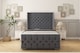 image 1 of Sloomy Luthor Steel Plush Bed Frame With Mattress With 50"  Upholstered Wingback Headboard 6' Super King