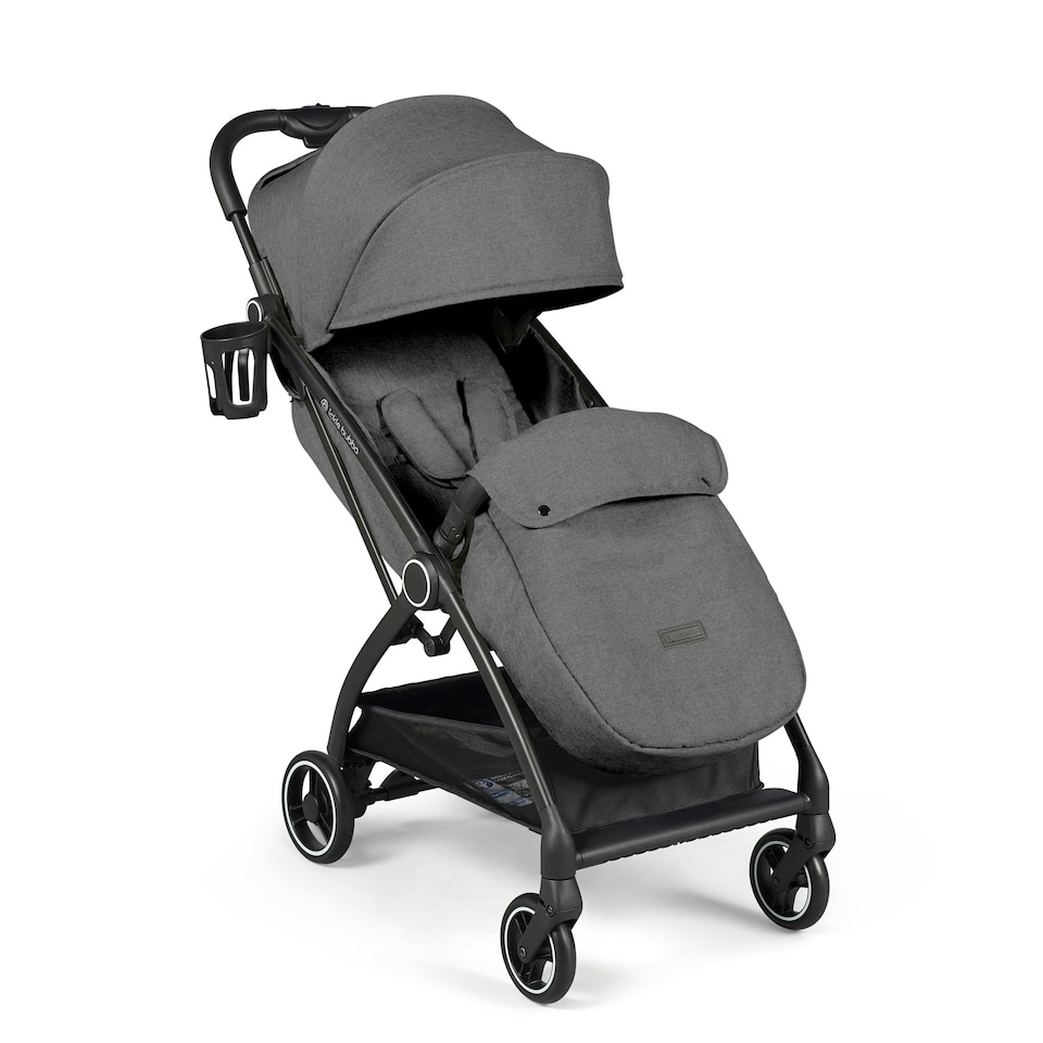 image 1 of Aries Max Autofold Stroller - Feather-Light Design, Multi-Position Recline, Handy Auto-Fold, Birth to 22kg, UPF 50+ Hood & More (Graphite Grey)