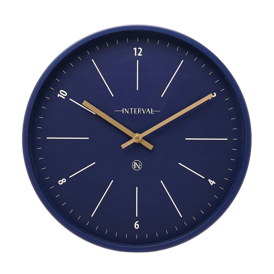 image 1 of Interval Metal Wall Clock 32cm - Navy Blue | Navy