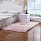 image 3 of Living and Home Retangular Soft Shaggy Area Rug, Pink, 180cm L x 100cm W | Pink