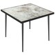 image 1 of Outsunny Outdoor Dining Table for 4 with Marble Tempered Glass Top