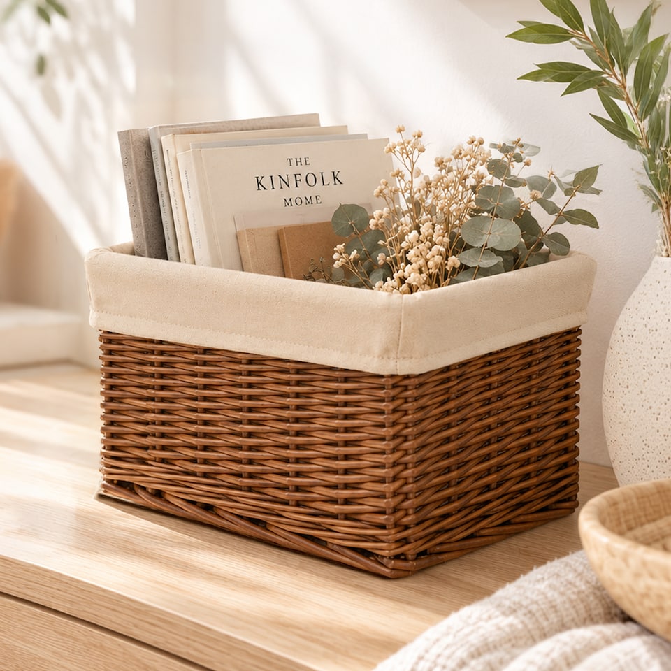 image 1 of Wickerfield Wicker Storage Basket with Removable Liner