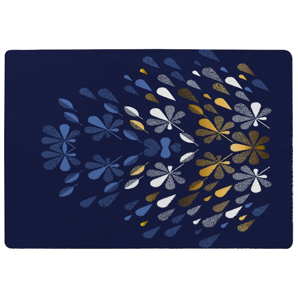 image 1 of Autumn print (Rug) Blue | XL: 160x230cm