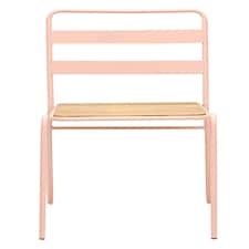 Interiors by Premier Pink Metal Chair, Comfy Pink Metal Outdoor Chair, Effortless Cleaning Metal Chair