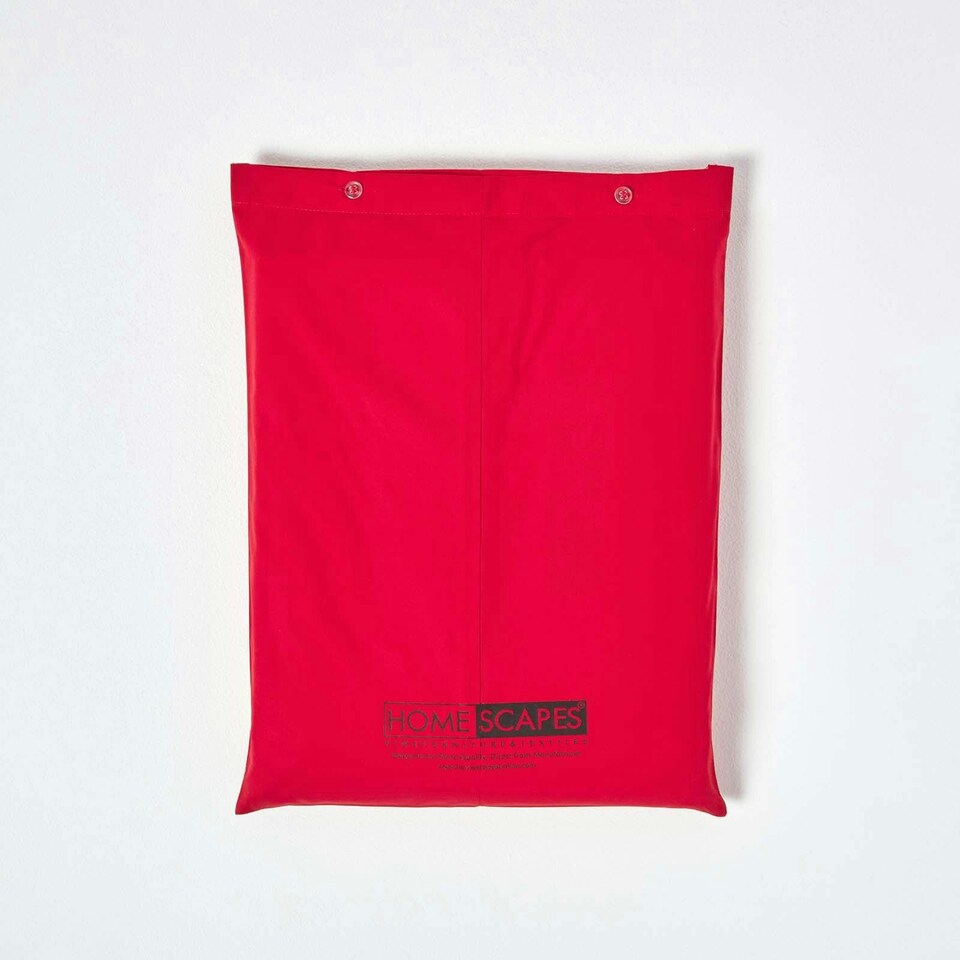 image 1 of Homescapes Red Egyptian Cotton Deep Fitted Sheet 200 TC, Super King | Red | Super King