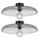 image 1 of Set of 2 Cassidy - Large Black Mesh Ceiling Flush Lights | Black | 2