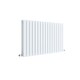 image 1 of Lucia Square Horizontal Double Panel Radiator, 600 x 992mm Satin White | White | Satin White | 1