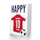 image 2 of Football Strip Kit White Red Jersey 10 Year old Kids 10th Birthday Card