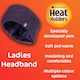 image 6 of Ladies Cable Knitted Fleece Lined Thermal Winter Ear Warmer Headband | Black | Black/Grey | One Size | 1