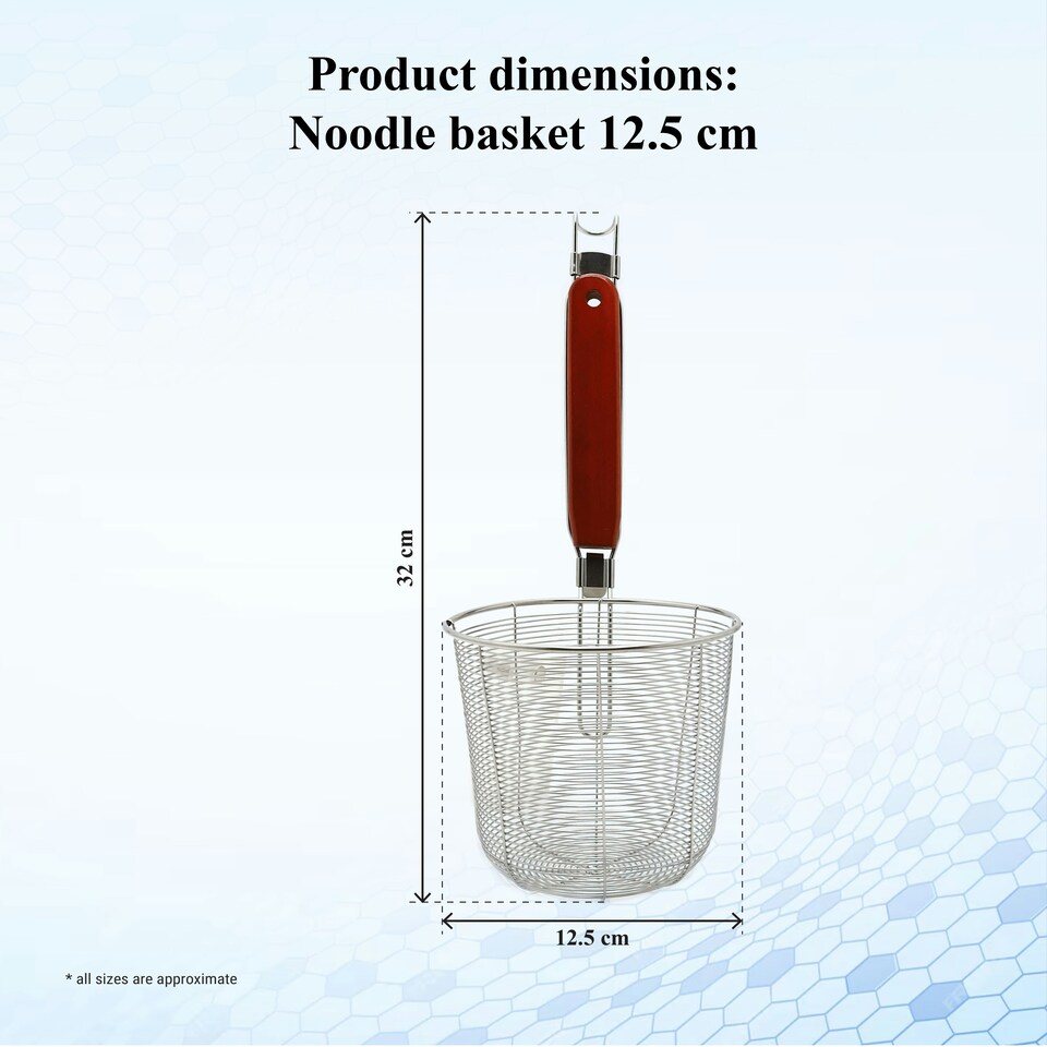 image 1 of Buckingham Stainless Steel Noodle Basket Strainer 12.5 cm