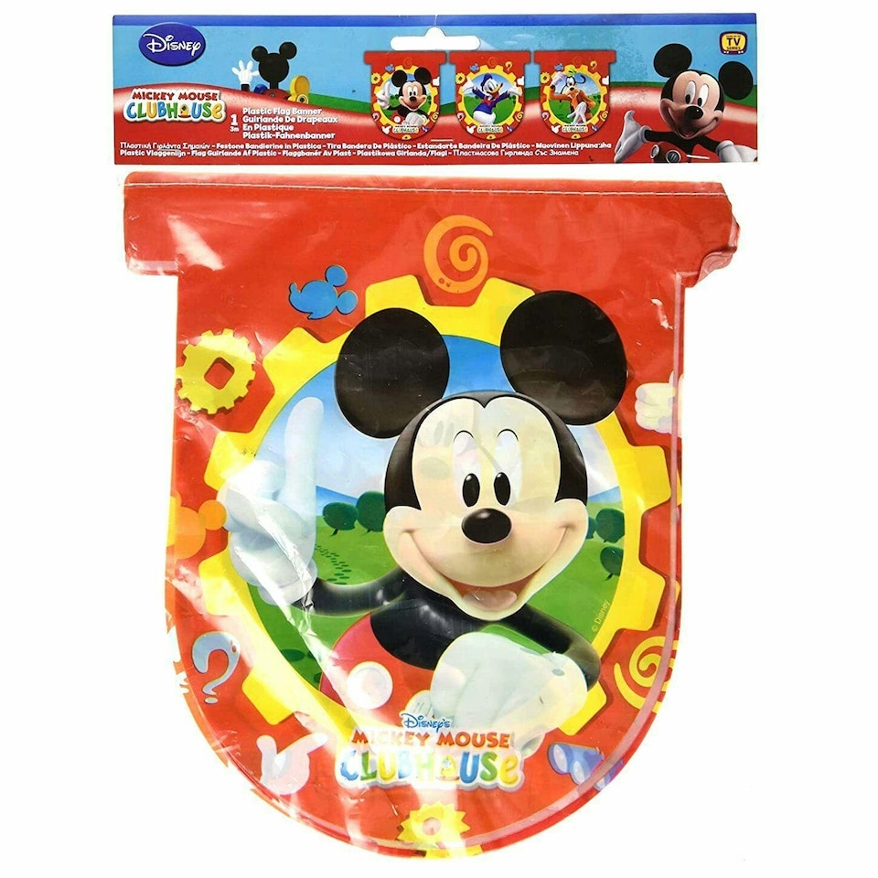 Mickey Mouse Clubhouse Party Flag Banner - Multicoloured - One Size