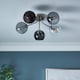 image 4 of Branco 5 Light Semi-Flush Ceiling Light