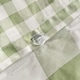 image 4 of OHS Reversible Gingham Duvet Quilt Cover Bedding Set, Single - Sage Green