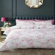 image 1 of Velosso Marble Printed Cotton Blend Duvet Cover and Pillowcase Set Pink | Double
