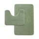 image 1 of VELVETIO Bath Mat Set Greek Pattern Anti Slip Memory Foam Toilet Rug Green | Sage Green