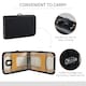 image 7 of HOMCOM Portable Massage Bed, Folding Spa Beauty Massage Table with 2 Sections, Carry Bag and Wooden Frame, Black