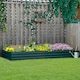 image 10 of Outsunny Galvanised Raised Garden Bed Metal Planter Box with Open Bottom, Green