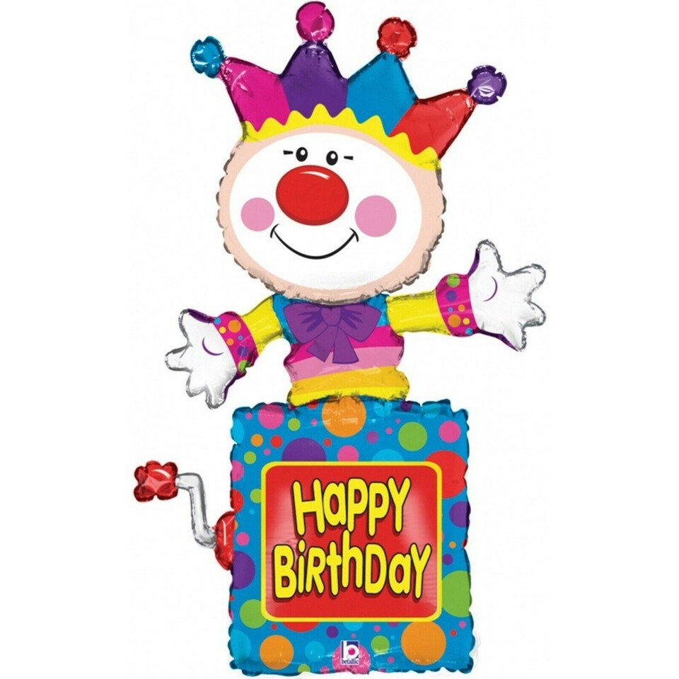 Betallic Jack In The Box Metallic Birthday Foil Balloon - Multicoloured - One Size
