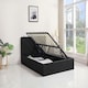 image 10 of Ottoman Storage Bed black 4ft small double velvet cushioned bedroom