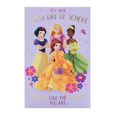 First Day of New School/Good Luck Card for Her/Girl | Disney Princess Design