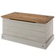 image 3 of Corona Storage Trunk - Solid Pine Construction with Metal Hardware and Practical Bedroom or Living Room Storage | Grey | Grey Wax | One Size | 1