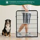 image 3 of Yaheetech 6 Metal Dog Playpen Panels, 80 × 100 cm Black