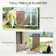 image 8 of Outsunny Raised Garden Bed with Trellis Standing Patio Planter Box Light Brown