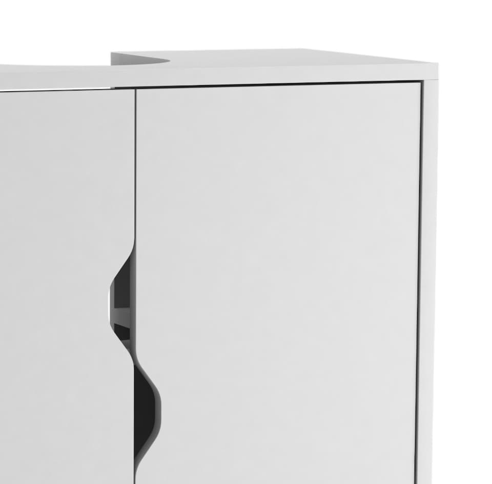 image 1 of Bathroom Sink Cabinet with Partial Pedestal | White | 60 x 60 x 30 | 1