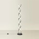 image 3 of ValueLights Infinity Black Double Twist Integrated LED Floor Lamp Black