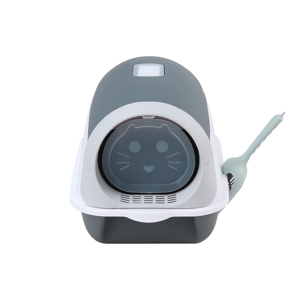 image 1 of Living and Home Cat Toilet Detachable Cat Litter Box | Grey