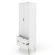 image 5 of Core Products Augusta Industrial White 2 Door, 2 Drawer Wardrobe H176.0cm x W76.5cm x D53.0cm White
