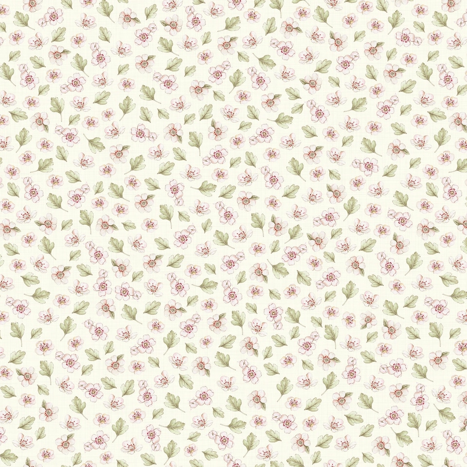 Sample of Apple Blossom Wallpaper in Cream Cream