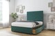 image 3 of Sloomy Manhattan Emerald Plush Divan Bed With Mattress 2 Drawers Footend With 54" Floor Standing Headboard 4' Small Double | Green | Emerald | Small Double | 1