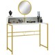 image 1 of HOMCOM Dressing Table Vanity Makeup Desk W/ Faux Marble