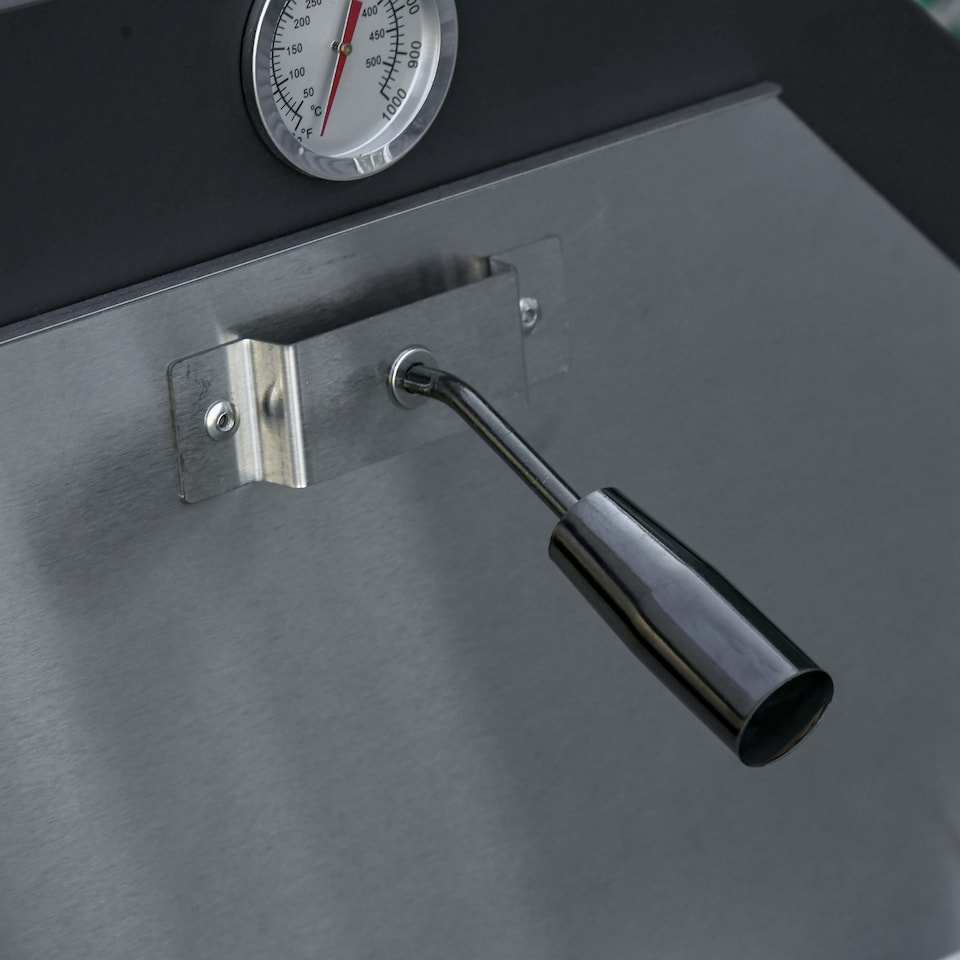 image 1 of Outsunny Charcoal Tall Ovan Pizza Maker BBQ Grill Outdoor Picnic  Thermometer