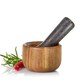 image 4 of AdHoc Taru Mortar and Pestle - Black/Brown