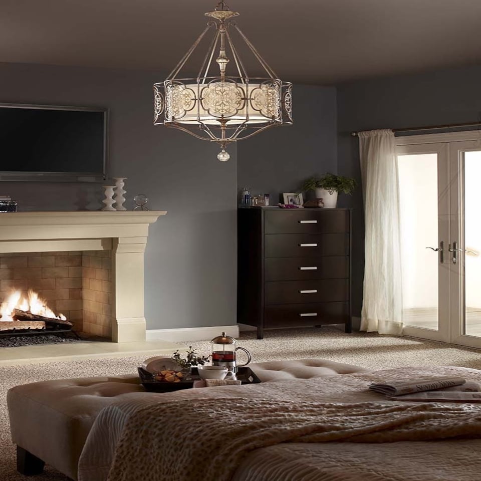 image 1 of Marcella 3 Light Ceiling Pendant British Bronze, E27