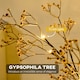 image 4 of HOMCOM 4ft Artificial Tree with Warm White LED Lights, Baby Breath Flowers