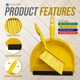 image 4 of Colour Coded Dustpan and Brush Sets Wide Plastic Dustpan with Rubber Lip and Soft Bristle Brush