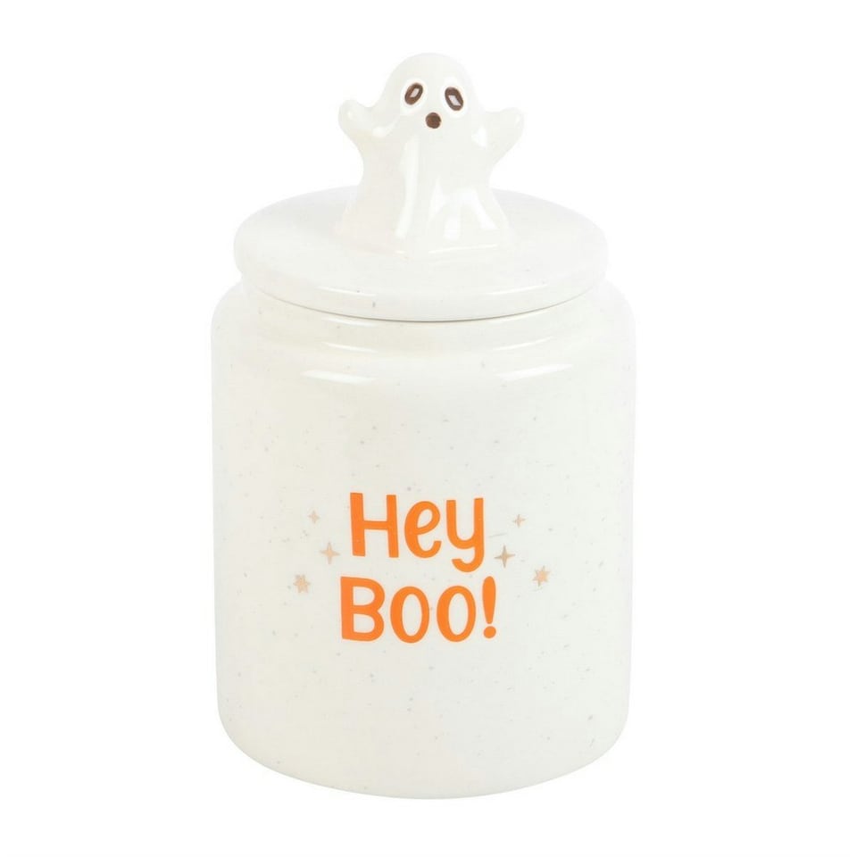 image 1 of Something Different Hey Boo Ghost Jar - White - One Size