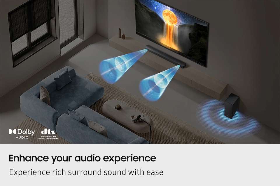 image 1 of Samsung B650F B-Series 3.1ch Soundbar with Subwoofer (2025) | Black | Black | 1