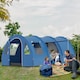 image 2 of Outsunny 5-6 Man Family Tent Camping Tent with 2 Room and Carry Bag, Blue