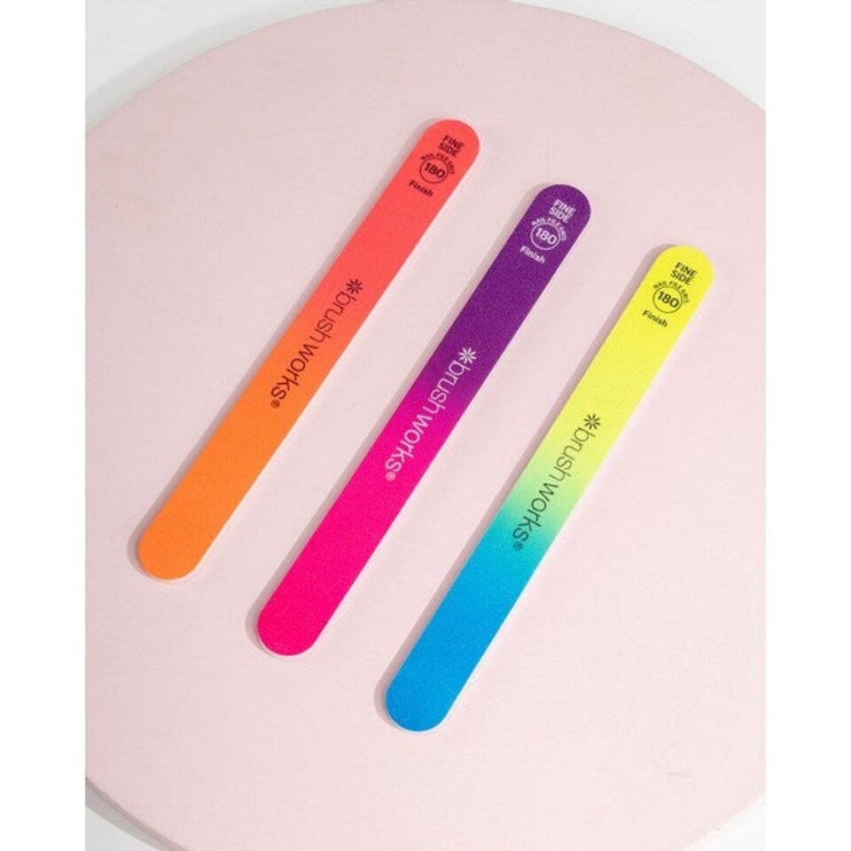 image 1 of Brushworks Neon Nail Files - 3 Pack