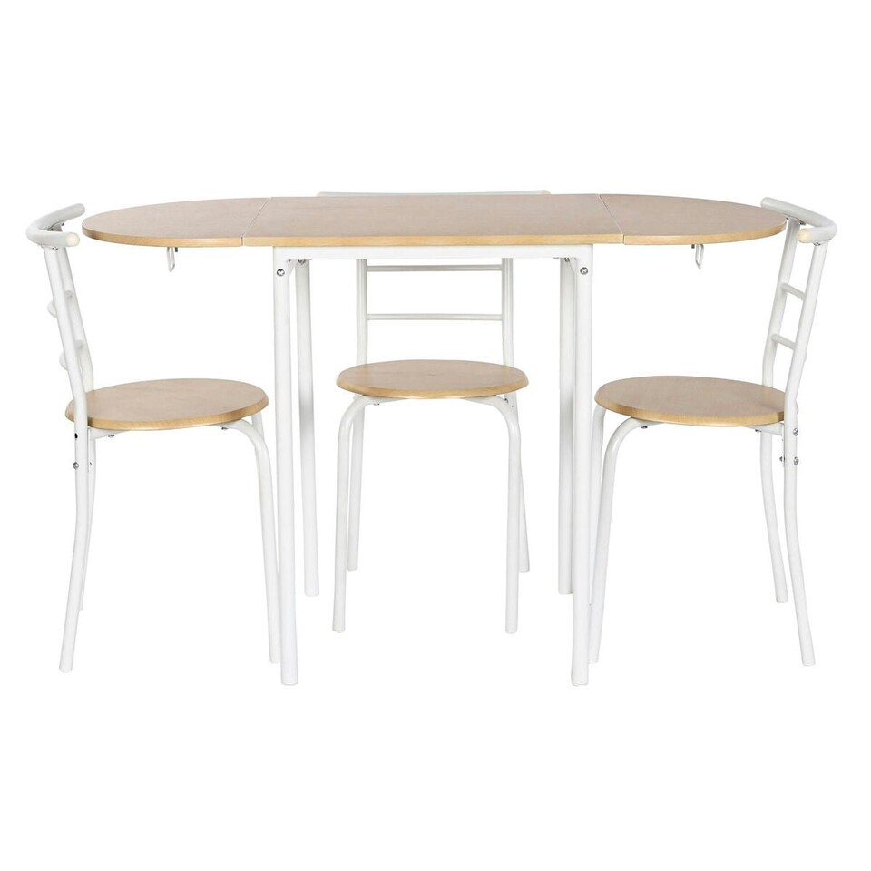 image 1 of Table set with 4 chairs DKD Home Decor 121 x 55 x 78 cm Brown