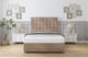 image 2 of Sloomy Alabama Mink Naples Divan Bed Base No Drawers With 26 Inch Strutted Headboard | Brown | Mink | Small Single | 1