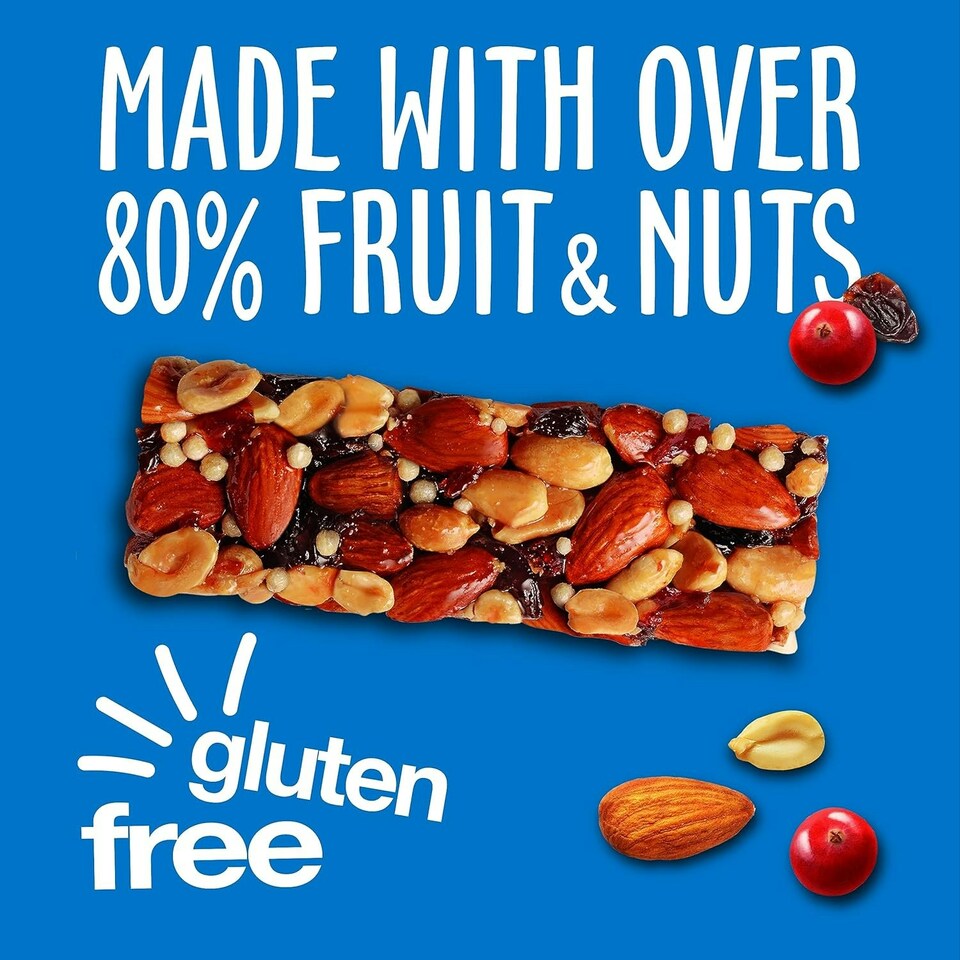image 1 of KIND Bars, Gluten Free Snack Bars, Fruit & Nut, High Fibre, Healthy Snack, No Artificial Colours, Flavours or Preservatives, Multipack 12 x 40g