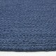 image 4 of Homescapes Navy Handmade Woven Braided Oval Hallway Runner - 66 x 200 cm | Blue | Navy