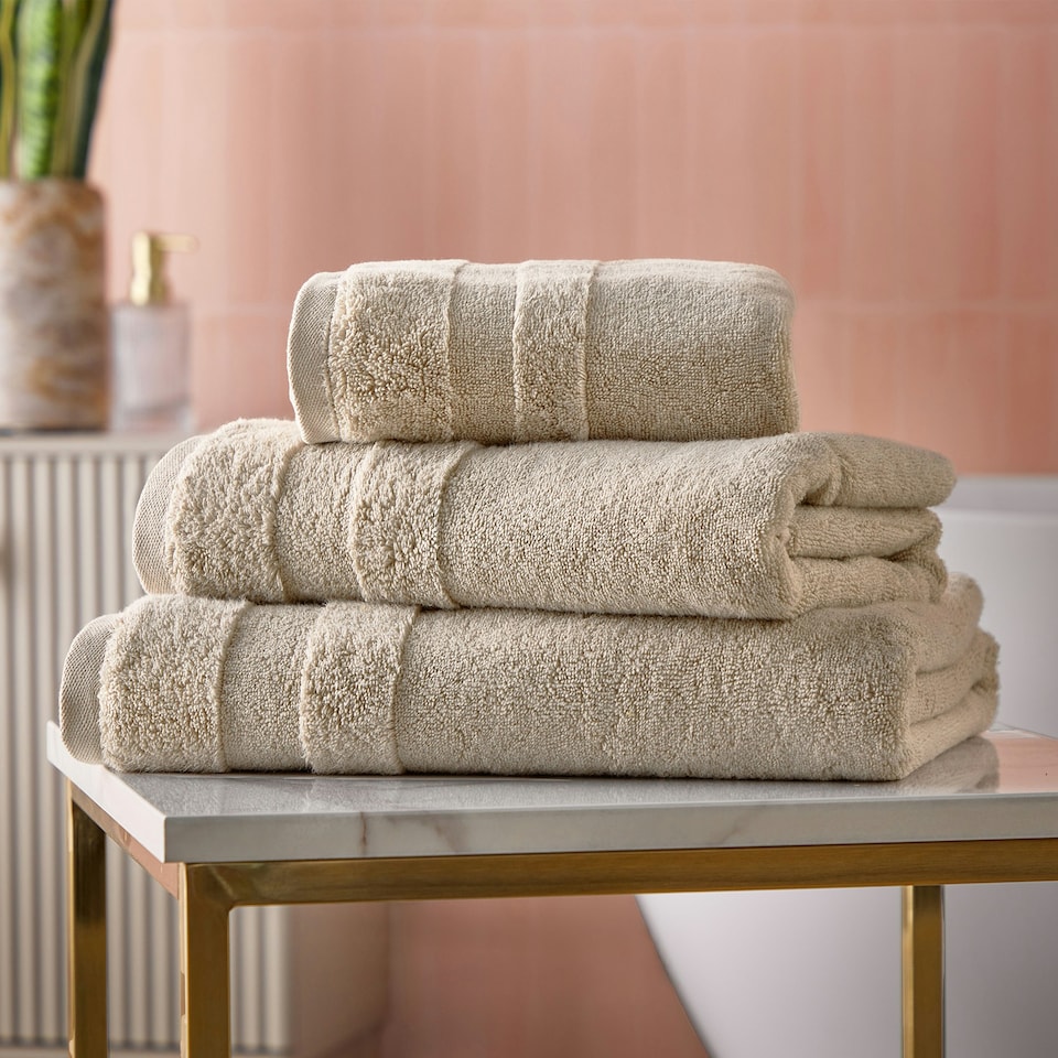 image 1 of Cosmo Living Supersoft Towels 100% BCI Cotton Cream | Natural | Bath sheet