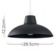 image 5 of ValueLights Civic Metro Black Ceiling Pendant Shade & Bulb | Black